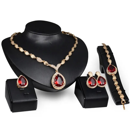 Crystal Jewellery Set (Ring, Earring, Bracelet, Necklace)